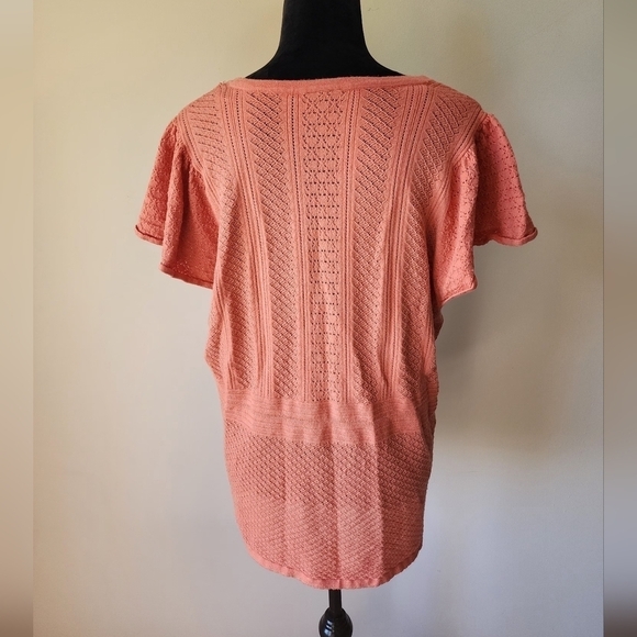 Torrid Apricot Brandy Everyday Soft Pointelle Pullover Women's Size 3. - Picture 2 of 7